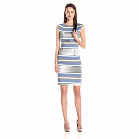 Calvin Klein Dresses & Skirts - Calvin Klein Chambray Striped Sheath Dress
